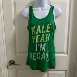 Catwalk by PETA “Kale Yeah I’m Vegan!” Green Tank top Women’s size small